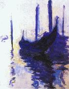 Claude Monet Gondolas in Venice painting